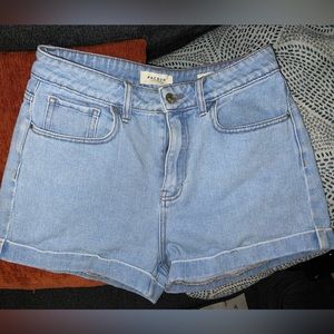 Pacsun Light Denim High-Waisted Mom Shorts